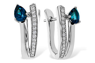 E284-15700: EARR .88 LONDON BLUE TOPAZ 1.08 TGW (6x4MM LBT)