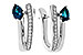 E284-15700: EARR .88 LONDON BLUE TOPAZ 1.08 TGW (6x4MM LBT)