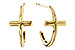 E284-16555: GOLD EARRINGS (14MM)
