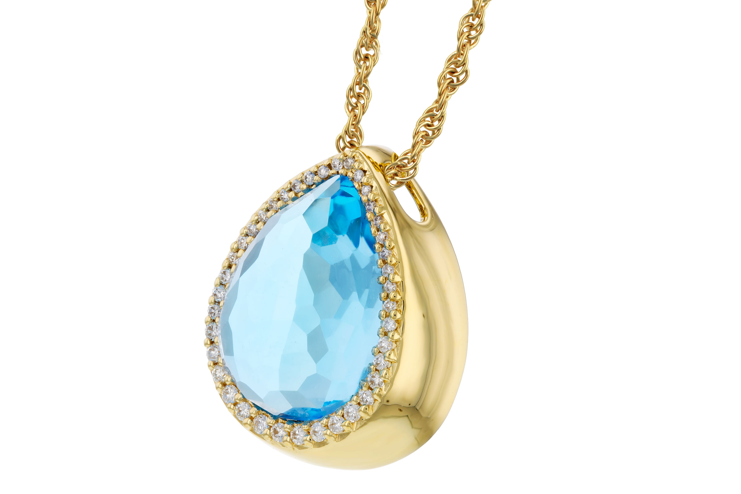 E285-01164: NECK 5.78 LONDON BLUE TOPAZ 5.92 TGW (14x10MM)