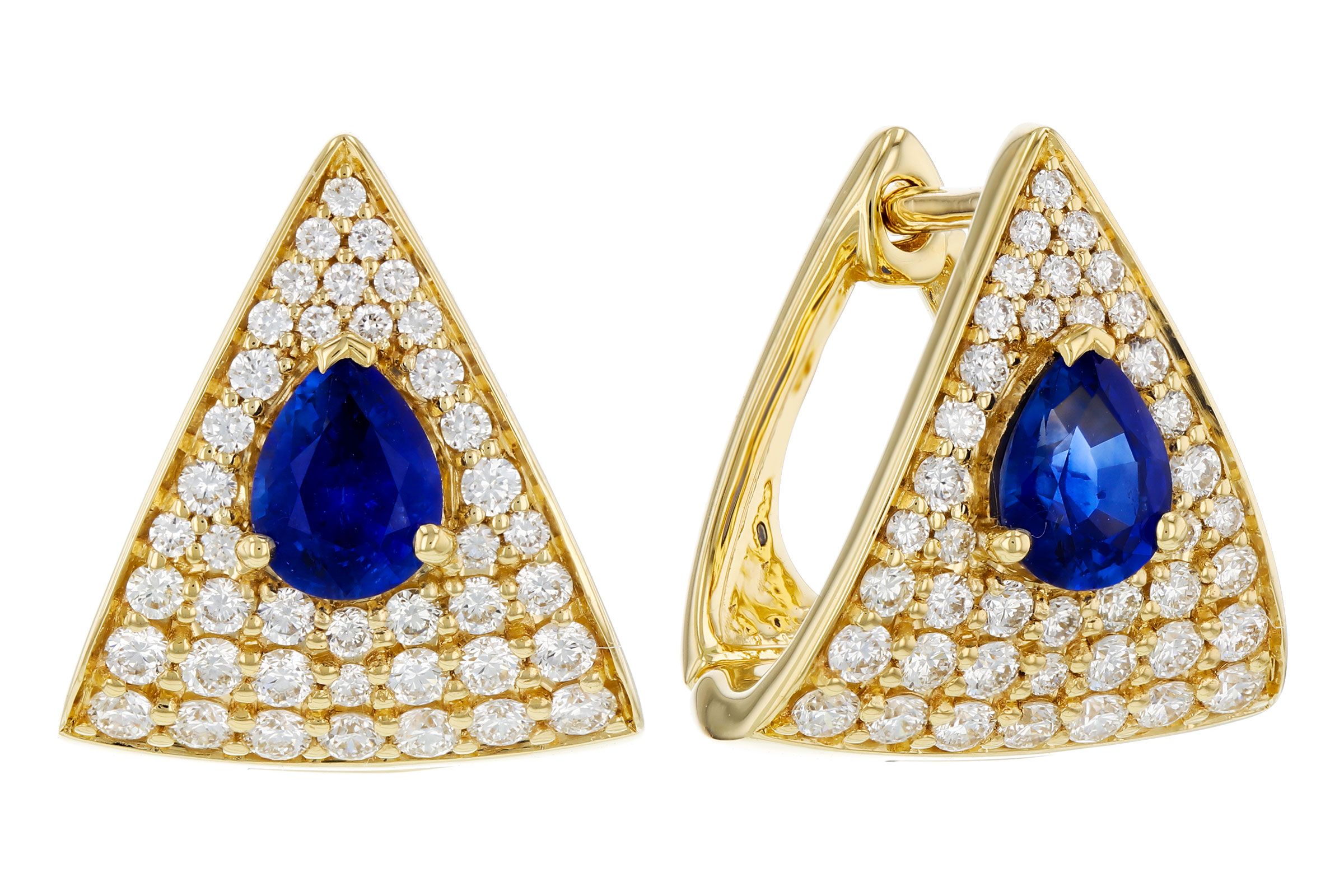 E285-02064: EARRINGS .65 TW SAPPHIRE 1.20 TGW (5x4MM SA)