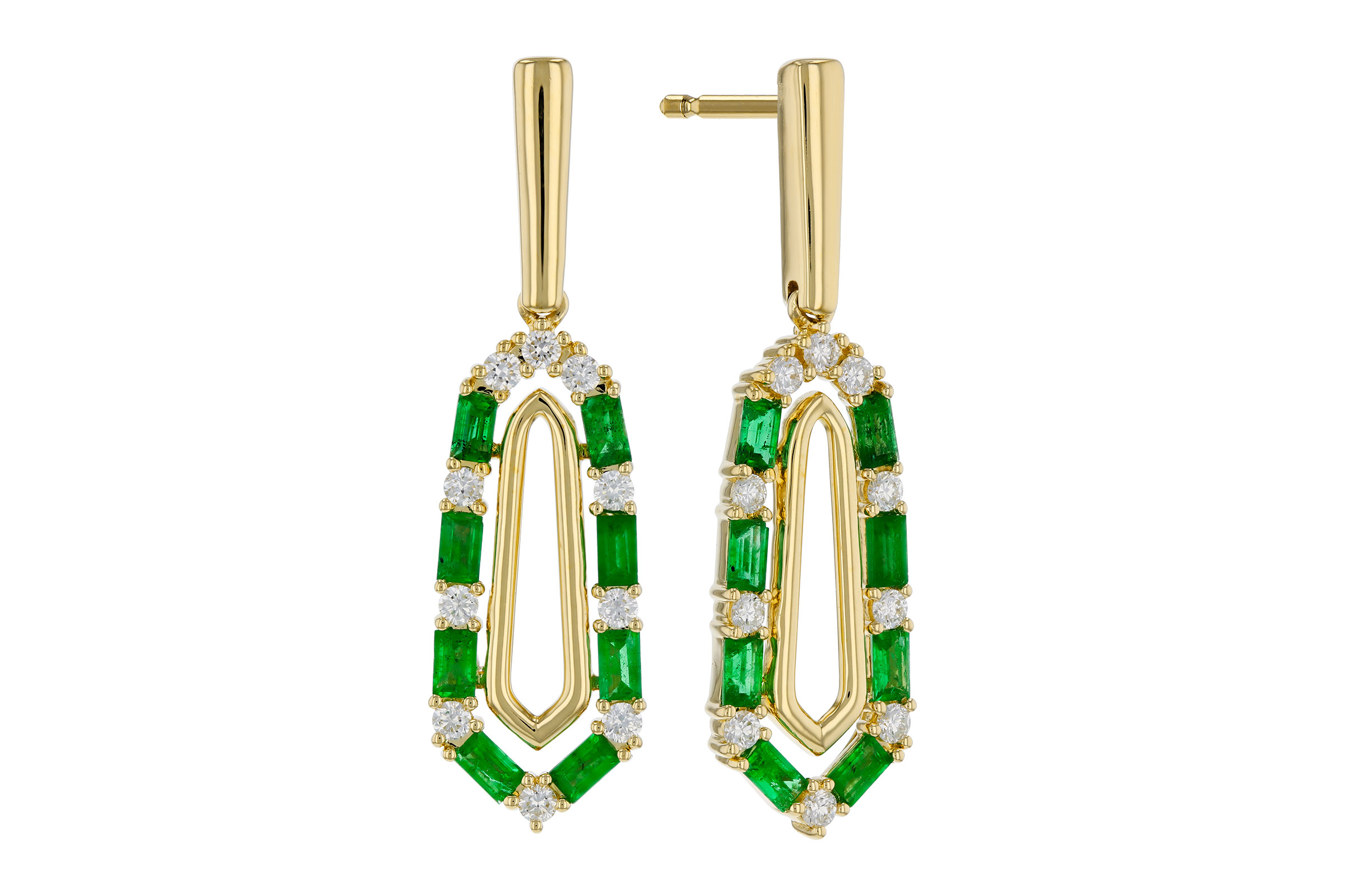 E285-02955: EARR .74 TW EMERALD 1.02 TGW
