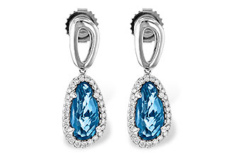 F199-62009: EARR 4.05 LONDON BLUE TOPAZ 4.36 TGW