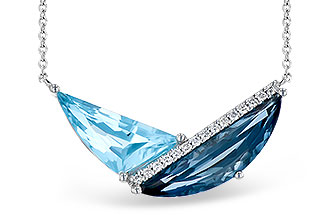 F282-30236: NECK 4.66 BLUE TOPAZ 4.75 TGW (18")