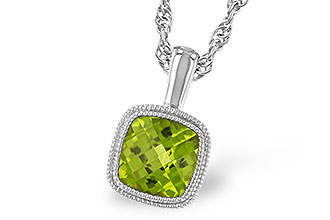 F283-23900: NECKLACE .95 CT PERIDOT