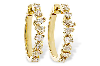 F283-26545: EARRINGS 1.15 TW FANCY CUT DIAS