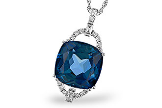 F284-10236: NECK 9.00 LONDON BLUE TOPAZ 9.20 TGW (12MM LBT)