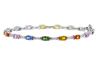 F284-11164: BRACELET 4.76 MULTI-COLOR SAPPH 5.08 TGW (7")