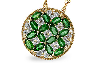 F284-11173: NECK 1.02 EMERALD TW 1.32 TGW