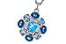 F284-12000: NECKLACE 3.19 TW BLUE TOPAZ 3.25 TGW