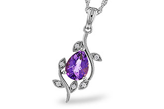 F284-12045: NECKLACE .88 AMETHYST .93 TGW (8x6MM AMY)