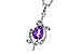 F284-12045: NECKLACE .88 AMETHYST .93 TGW (8x6MM AMY)