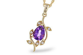 F284-12045: NECKLACE .88 AMETHYST .93 TGW (8x6MM AMY)