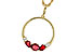 F284-12973: NECKLACE .79 RUBY .89 TGW