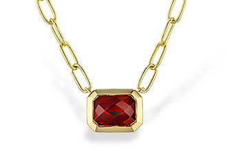 F284-14791: NECKLACE 1.45 GARNET (18")