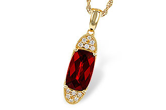 F284-15645: NECK 2.45 GARNET 2.55 TGW