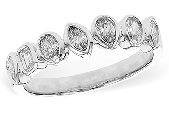 F284-15718: LDS DIA WED RG .62 TW FANCY CUT DIAS
