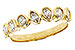 F284-15718: LDS DIA WED RG .62 TW FANCY CUT DIAS