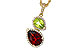 F284-17491: NECKLACE 2.74 SEMI-PREC (GAR,PER) 2.95 TGW