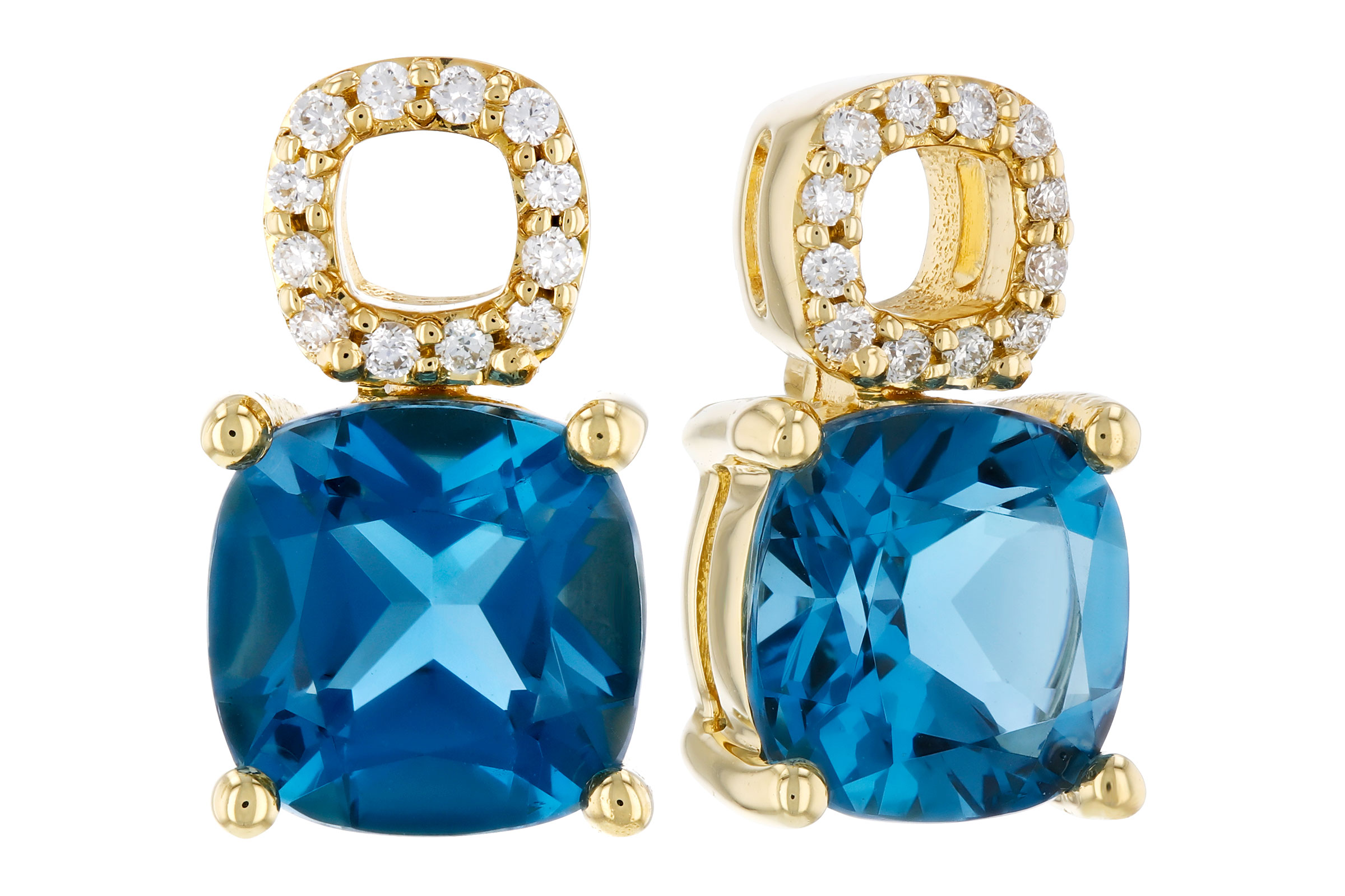 F285-02045: EARR 1.92 TW LONDON BLUE TOPAZ 1.98 TGW (6MM LBT)
