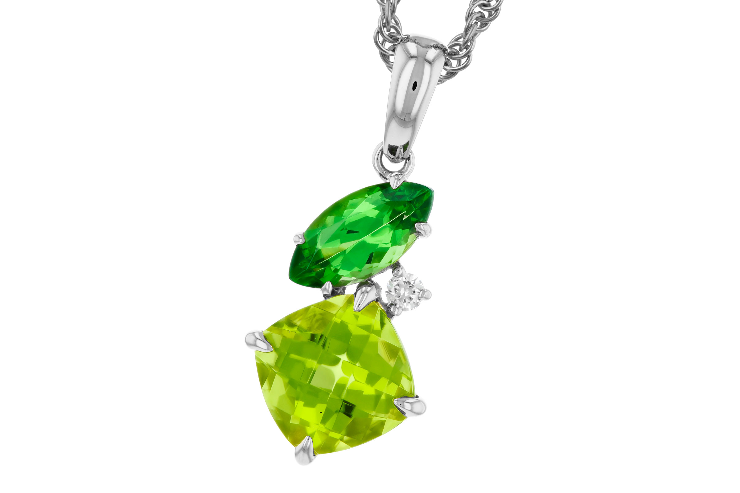 F285-02927: NECKLACE 1.97 TW SEMI-PREC (PER,TSAV) 2.00 TGW