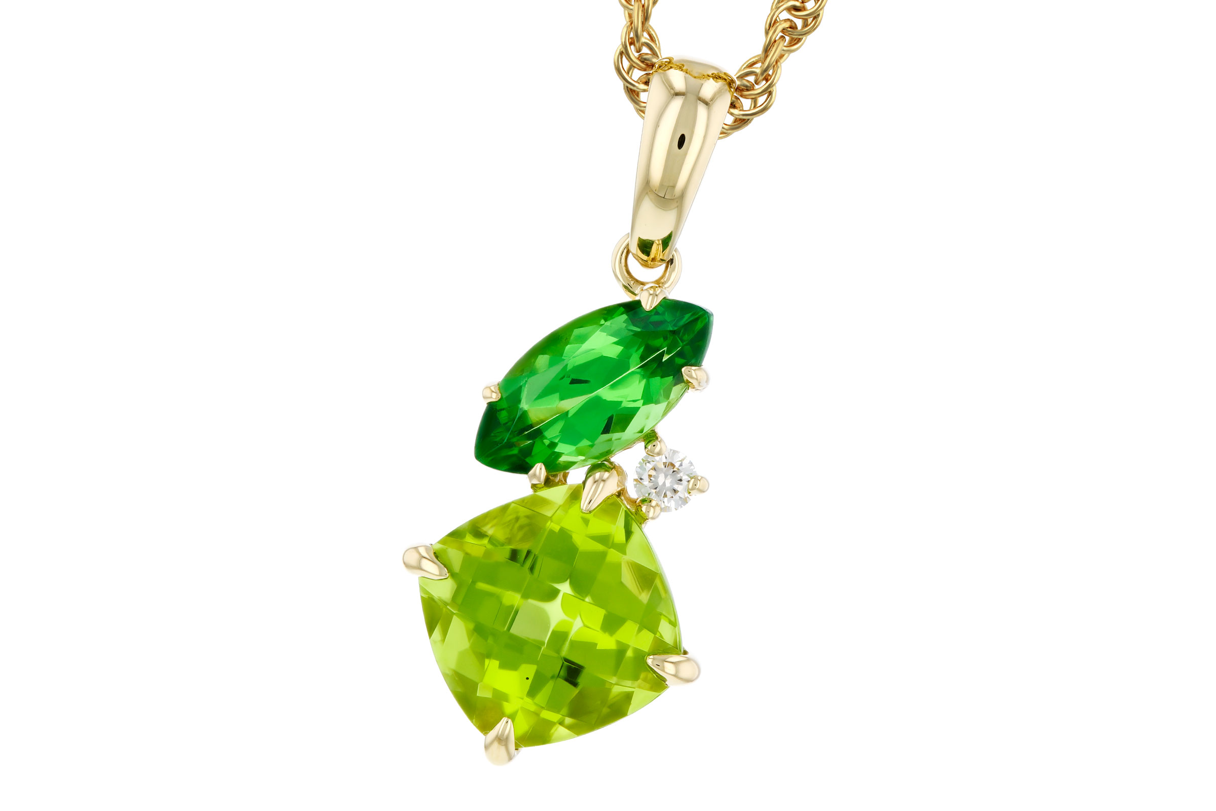 F285-02927: NECKLACE 1.97 TW SEMI-PREC (PER,TSAV) 2.00 TGW
