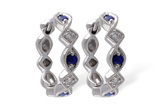 G010-45636: EARRINGS .20 SAPP .25 TGW