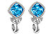 G196-88427: EARR 2.12 BLUE TOPAZ 2.14 TGW