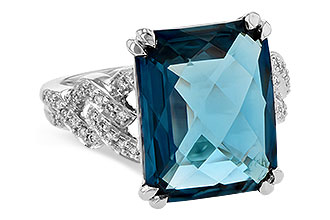 G199-54791: LDS RG 9.40 LONDON BLUE TOPAZ 9.60 TGW (15x12MM)