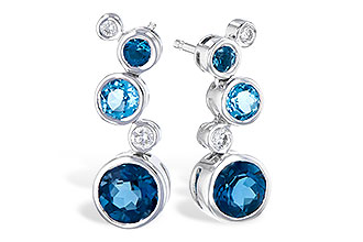 G282-33891: EARR 2.27 BLUE TOPAZ 2.40 TGW