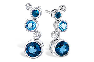 G282-33891: EARR 2.27 BLUE TOPAZ 2.40 TGW