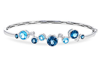 G283-18391: BANGLE 3.95 TW BLUE TOPAZ 4.06 TGW