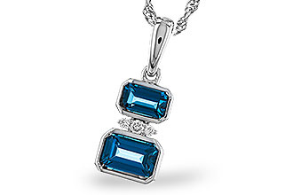 G284-11145: NECK .95 TW LONDON BLUE TOPAZ .98 TGW