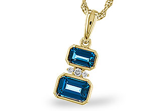 G284-11145: NECK .95 TW LONDON BLUE TOPAZ .98 TGW