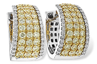 G284-13891: EARRINGS 1.52 YELLOW DIAS 1.96 TW