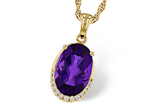 G284-17454: NECKLACE 2.70 AMETHYST 2.76 TGW (12x8MM OV)