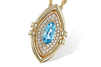 G284-17473: NECKLACE .54 BLUE TOPAZ .70 TGW (8x4MM BT)