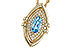 G284-17473: NECKLACE .54 BLUE TOPAZ .70 TGW (8x4MM BT)