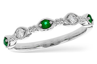 G285-00254: LDS WED RG .10 TW EMERALD .19 TGW
