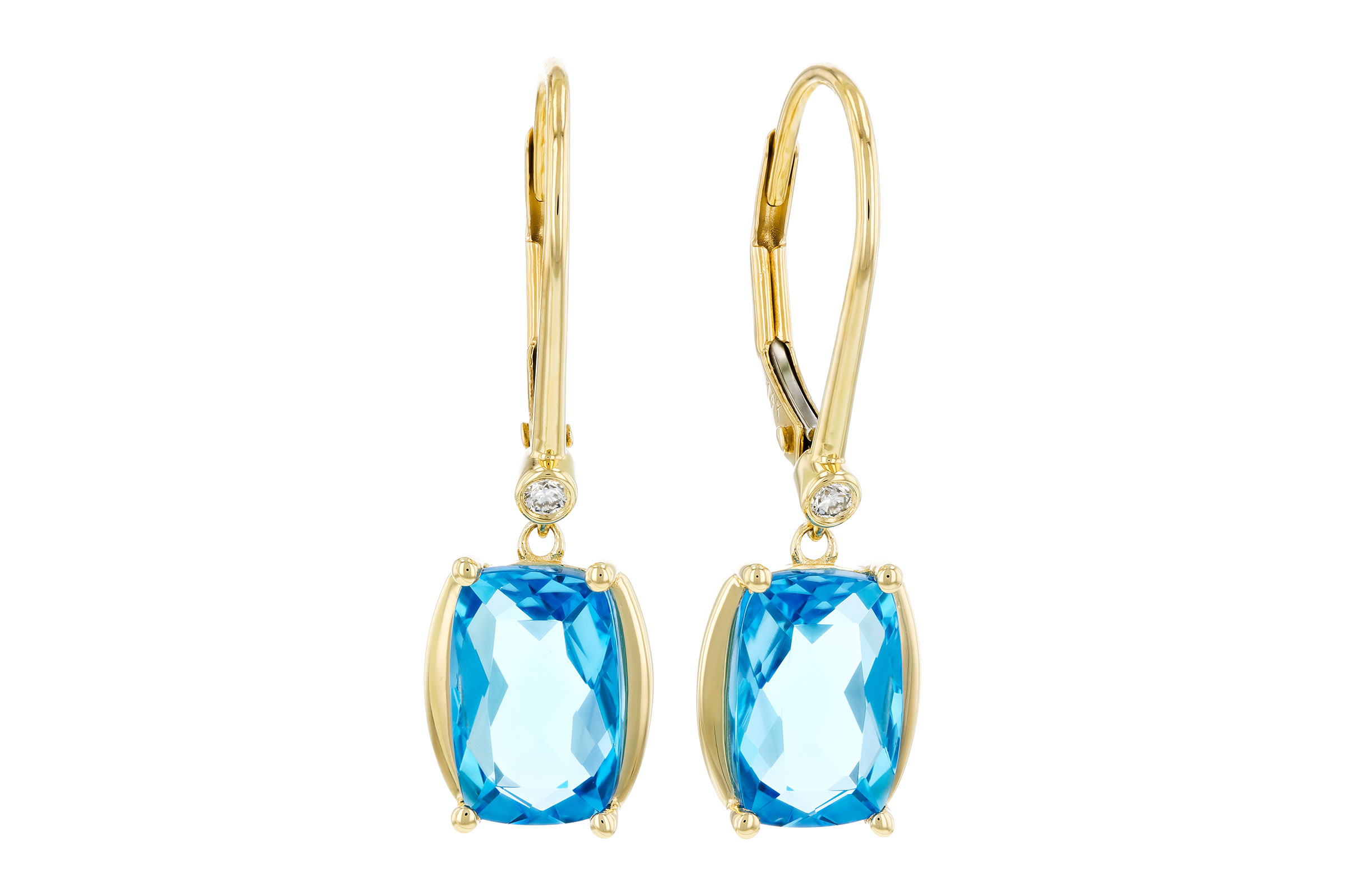G285-02018: EARRINGS 3.82 TW BLUE TOPAZ 3.85 TGW (9x6MM BT)