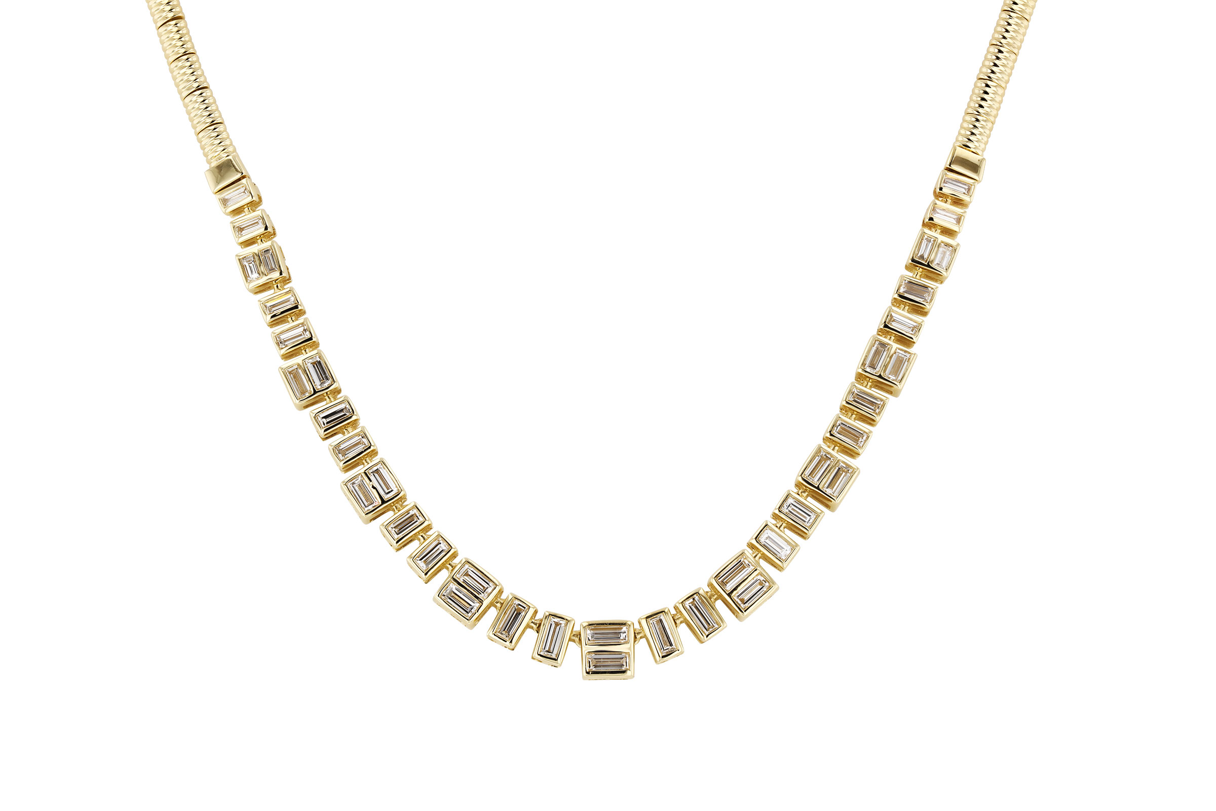 G285-02036: NECKLACE 1.80 TW BAGUETTES (17")