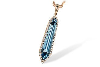 H199-54782: NECK 3.47 LONDON BLUE TOPAZ 3.70 TGW