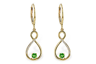H282-27454: EARR .32 GREEN GARNET .40 TGW
