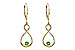 H282-27454: EARR .32 GREEN GARNET .40 TGW