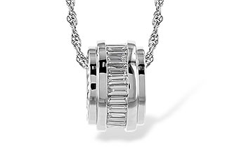 H283-26563: NECKLACE .46 TW BAGUETTE