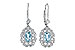 H284-10227: EARRINGS .75 TW AQUA .92 TGW (7x5MM AQUA)