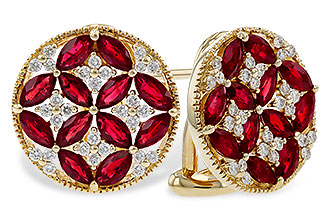 H284-10263: EARRINGS 2.07 TW RUBY 2.37 TGW