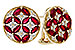 H284-10263: EARRINGS 2.07 TW RUBY 2.37 TGW