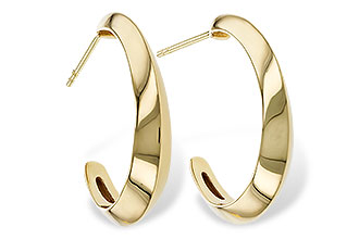 H284-11127: GOLD EARRINGS (25MM)