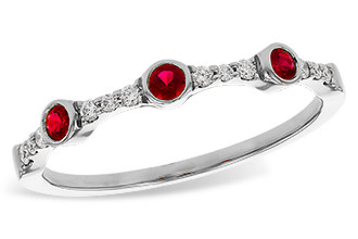 H284-12045: LDS WED RG .15 RUBY .24 TGW